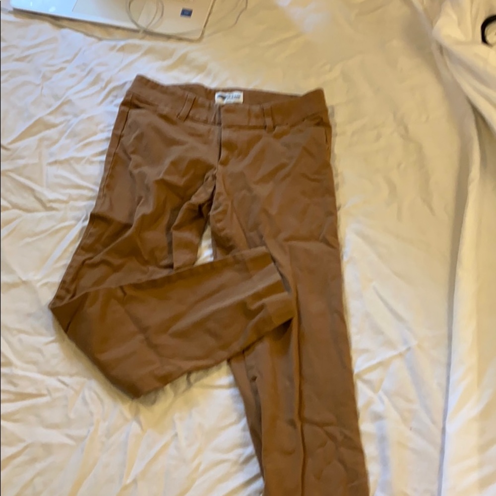 old navy dark brown khakis high waisted